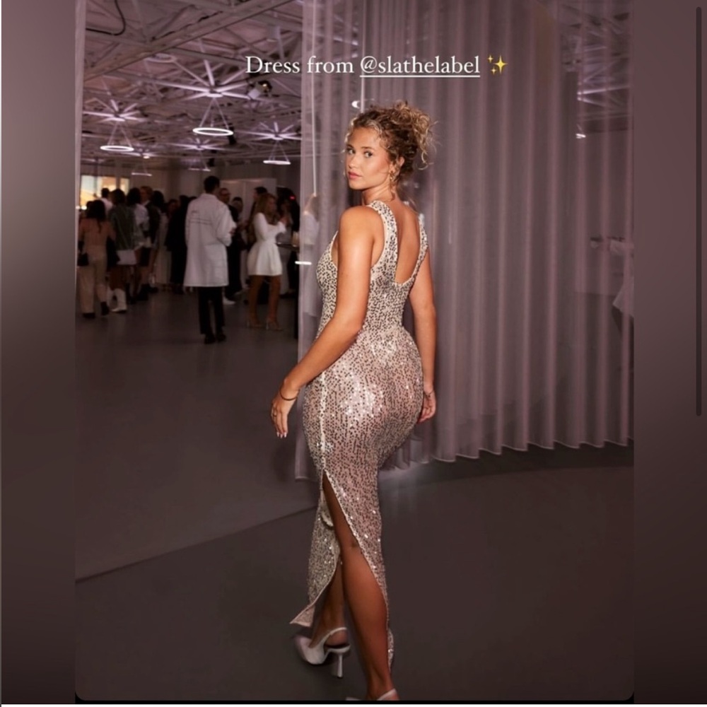 Petite Dylan Silver Dress - Picture 3 of 5